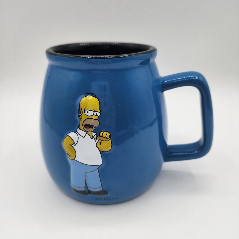Homer Simpson Blue Ceramic Mug with Character Design - Picture 3 of 11